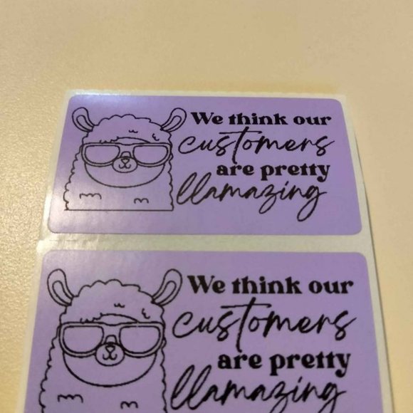 ๐100 Llamazing Customers- Shipping Label Thermal Packaging Stickers 2.25"x1.25 - Picture 2 of 8